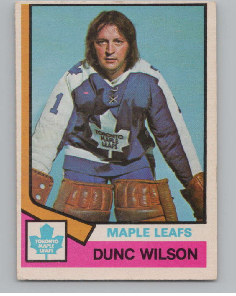1974-75 O-Pee-Chee #327 Dunc Wilson  Toronto Maple Leafs  V103812 Image 1