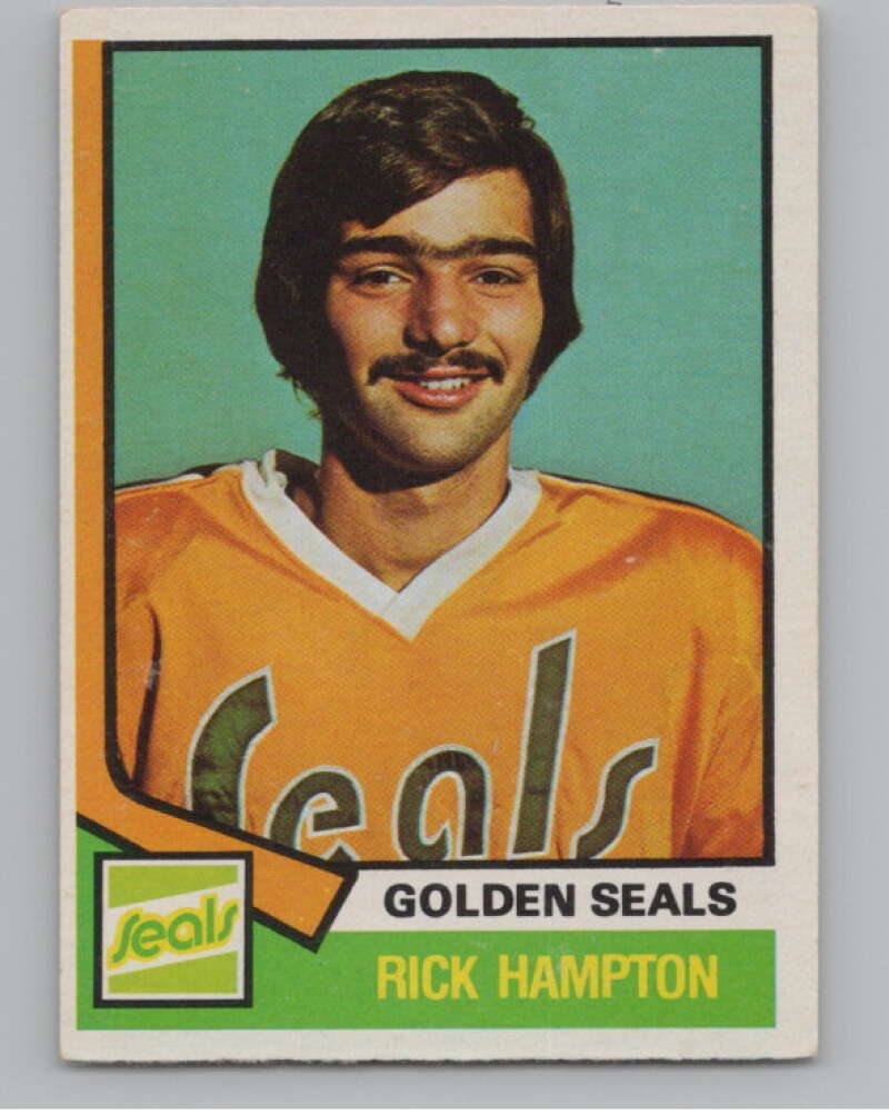 1974-75 O-Pee-Chee #329 Rick Hampton  RC Rookie Golden Seals  V103815 Image 1