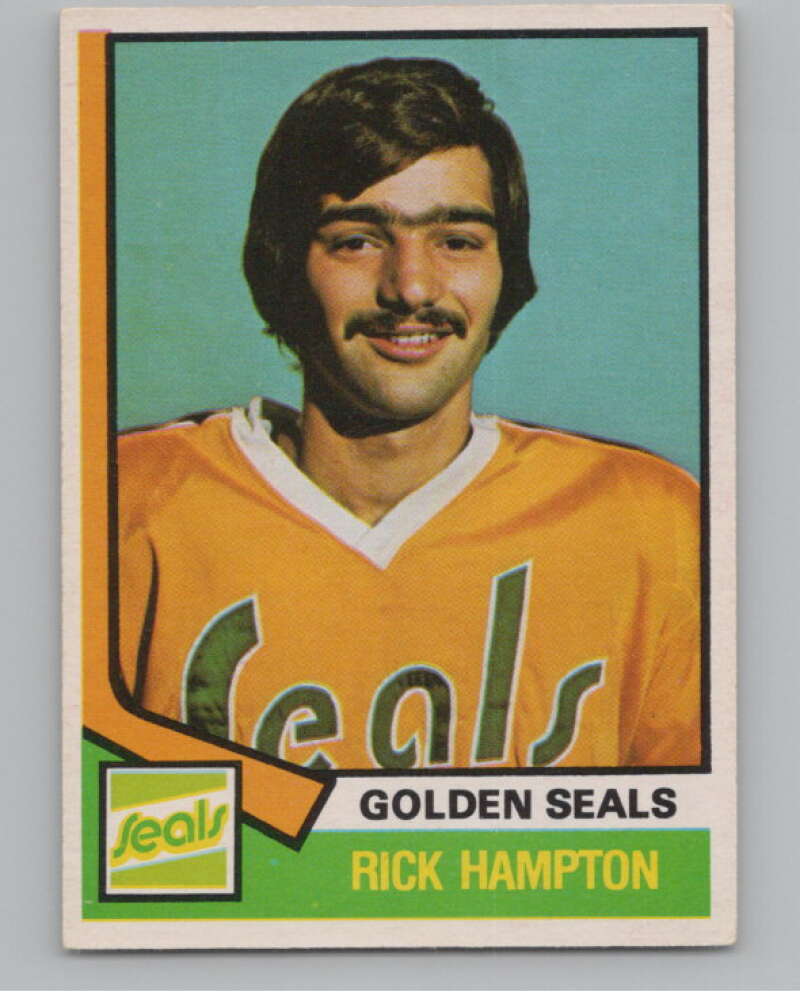 1974-75 O-Pee-Chee #329 Rick Hampton  RC Rookie Golden Seals  V103817 Image 1