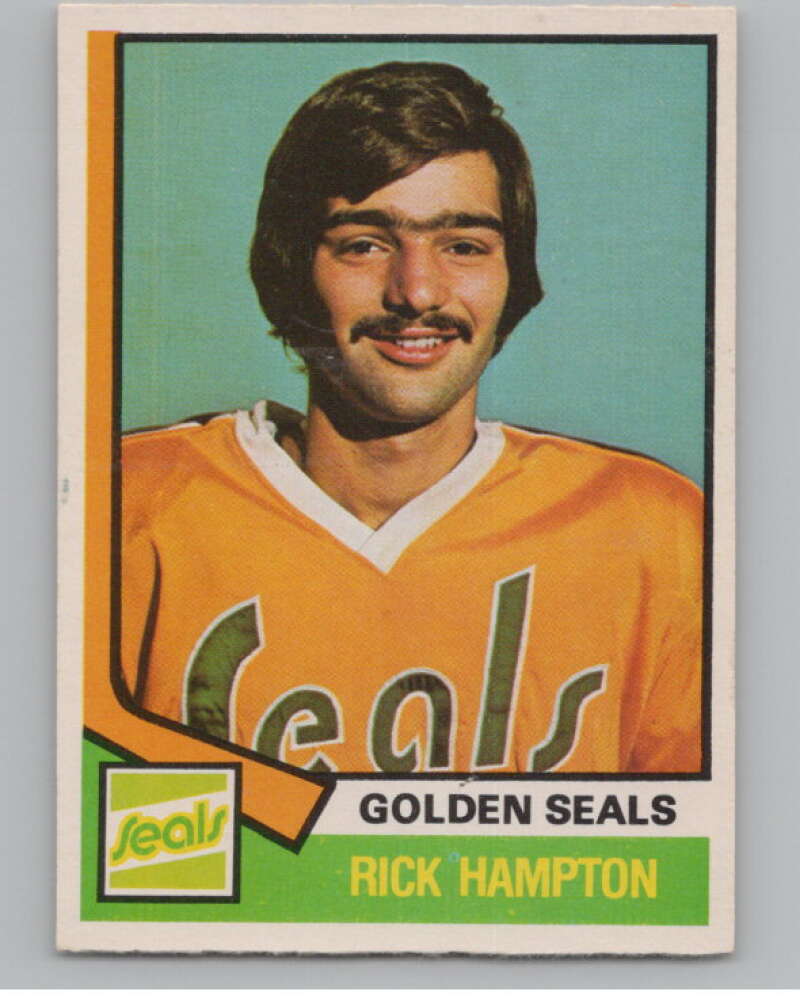 1974-75 O-Pee-Chee #329 Rick Hampton  RC Rookie Golden Seals  V103818 Image 1