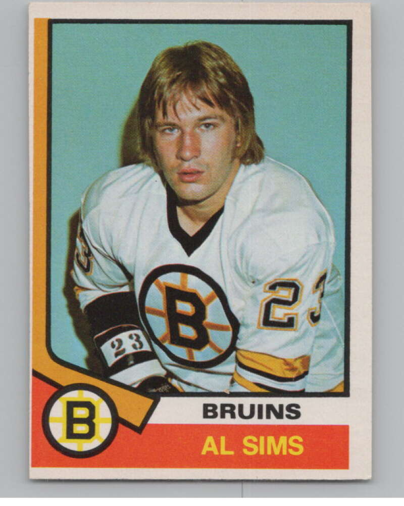 1974-75 O-Pee-Chee #333 Al Sims  RC Rookie Boston Bruins  V103822 Image 1