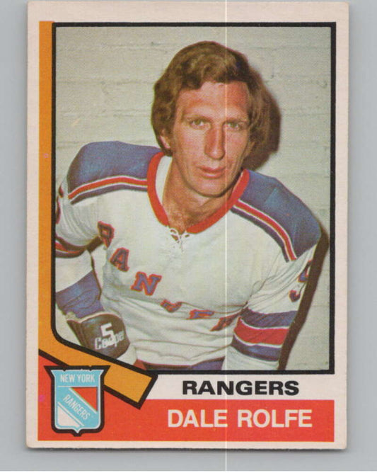 1974-75 O-Pee-Chee #341 Dale Rolfe  New York Rangers  V103832 Image 1
