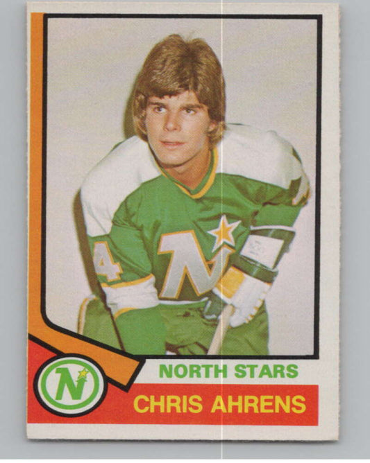 1974-75 O-Pee-Chee #346 Chris Ahrens  RC Rookie Minnesota Stars  V103838 Image 1