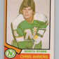 1974-75 O-Pee-Chee #346 Chris Ahrens  RC Rookie Minnesota Stars  V103839 Image 1