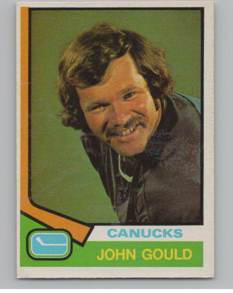 1974-75 O-Pee-Chee #381 John Gould  RC Rookie Vancouver Canucks  V103872 Image 1