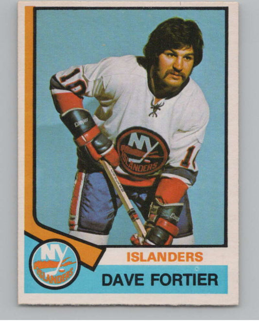1974-75 O-Pee-Chee #382 Dave Fortier  RC Rookie New York Islanders  V103874 Image 1
