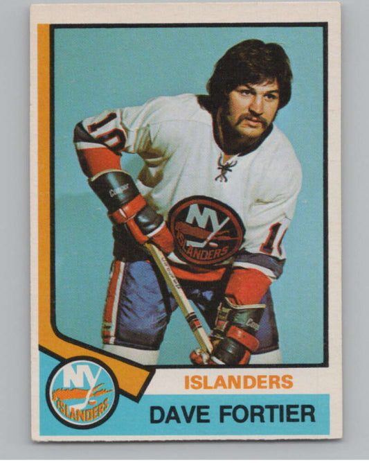 1974-75 O-Pee-Chee #382 Dave Fortier  RC Rookie New York Islanders  V103875 Image 1
