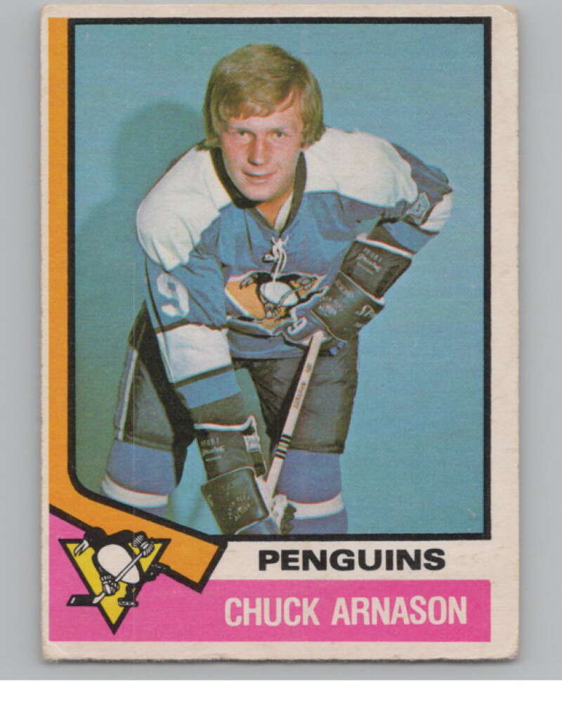 1974-75 O-Pee-Chee #385 Chuck Arnason  RC Rookie Penguins  V103878 Image 1