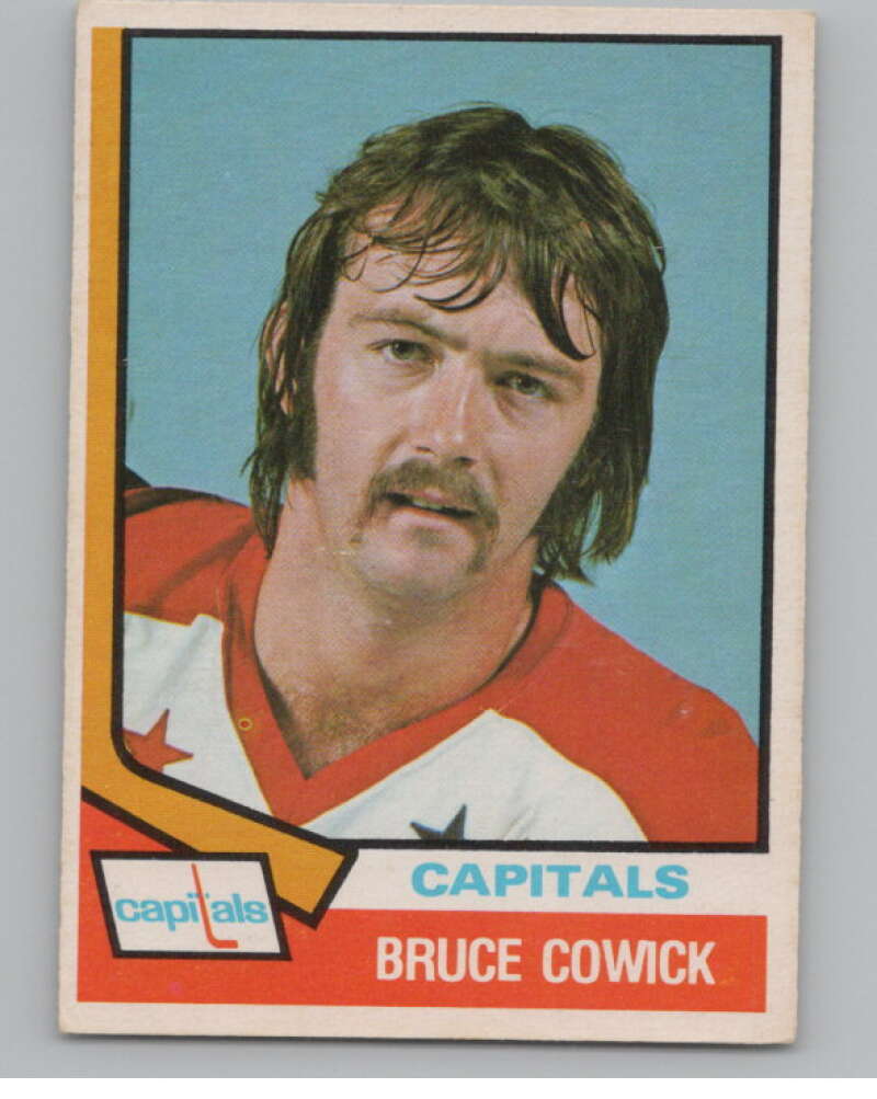 1974-75 O-Pee-Chee #386 Bruce Cowick RC Rookie Washington Capitals  V103879 Image 1