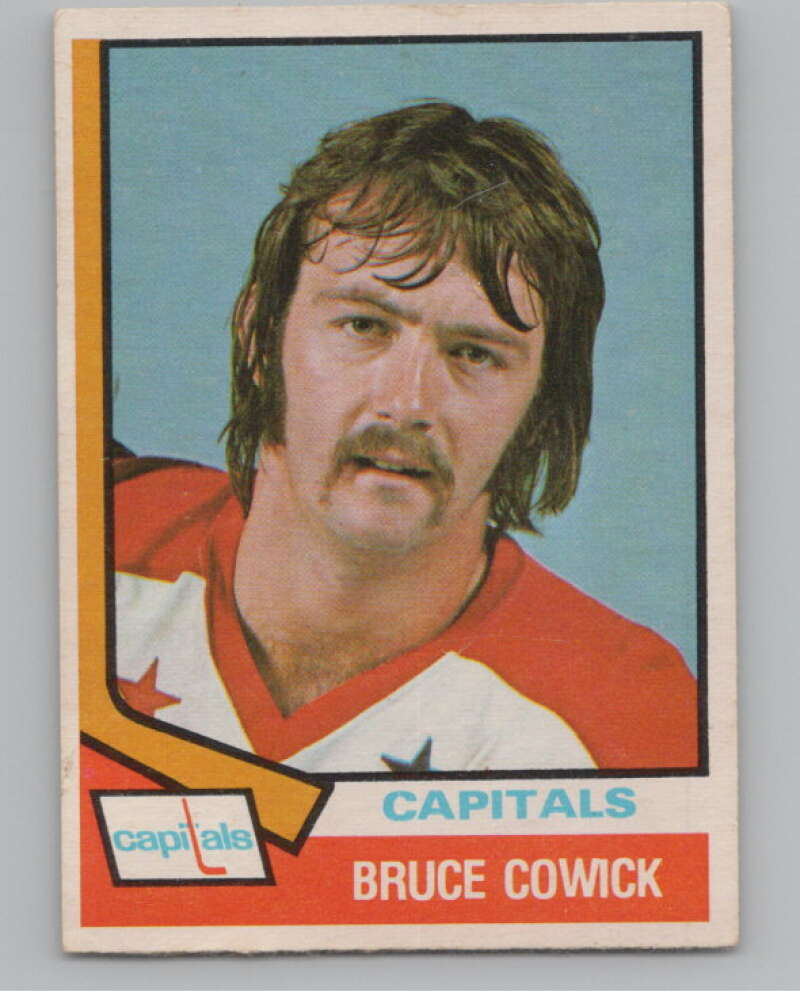 1974-75 O-Pee-Chee #386 Bruce Cowick RC Rookie Washington Capitals  V103881 Image 1