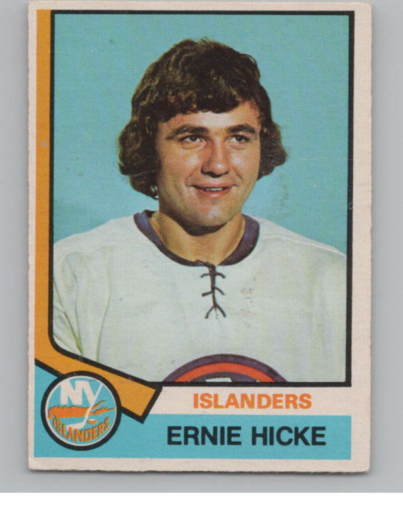 1974-75 O-Pee-Chee #387 Ernie Hicke  New York Islanders  V103882 Image 1