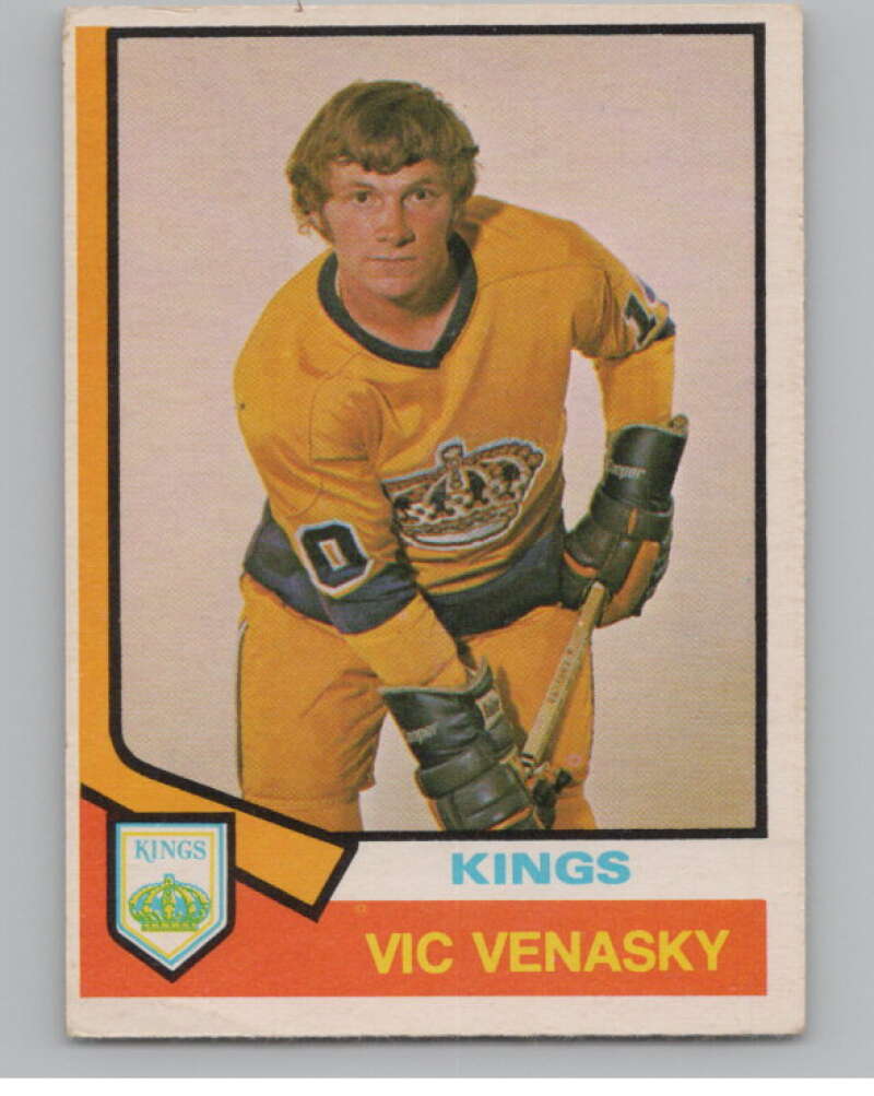 1974-75 O-Pee-Chee #389 Vic Venasky  RC Rookie Los Angeles Kings  V103883 Image 1