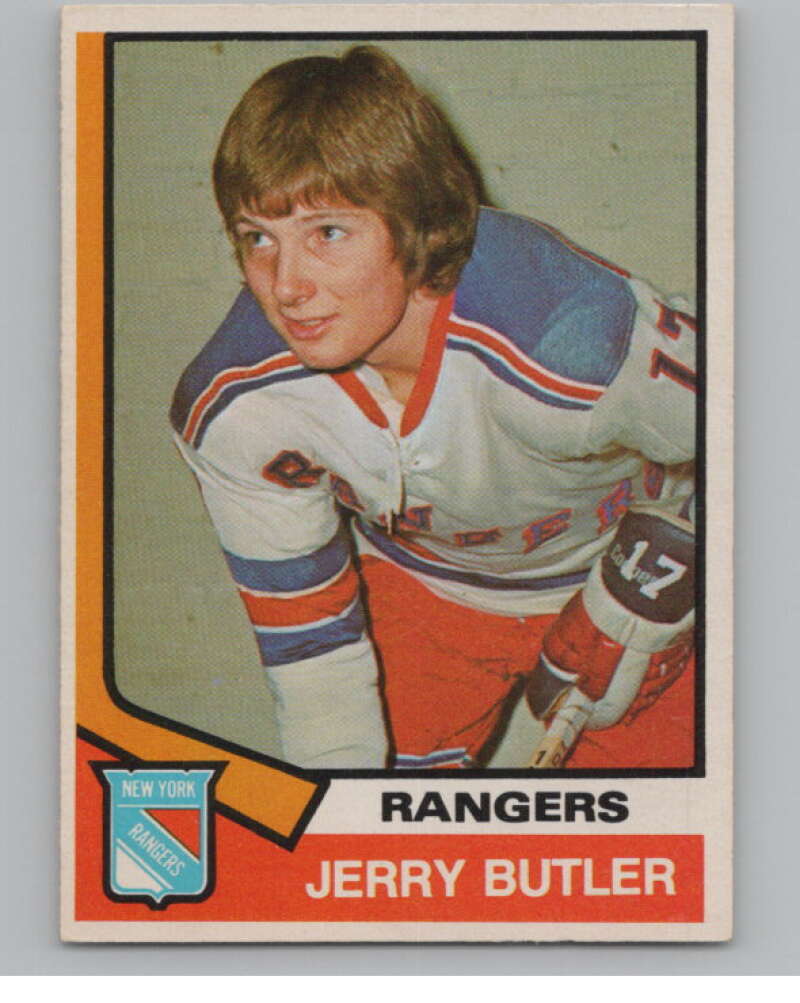 1974-75 O-Pee-Chee #393 Jerry Butler  RC Rookie New York Rangers  V103887 Image 1