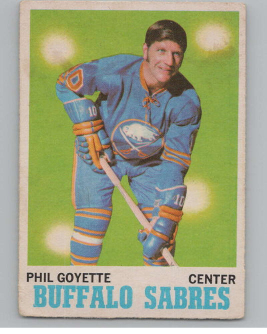 1970-71 O-Pee-Chee #127 Phil Goyette Hockey Buffalo Sabres  V103889 Image 1