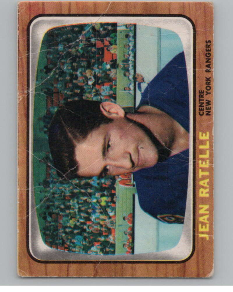 1966-67 Topps #29 Jean Ratelle Hockey New York Rangers  V103892 Image 1