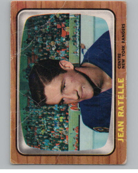 1966-67 Topps #29 Jean Ratelle Hockey New York Rangers  V103892 Image 1