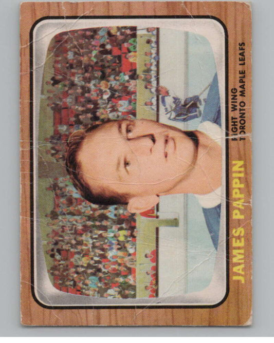 1966-67 Topps #76 Jim Pappin Hockey Toronto Maple Leafs  V103893 Image 1
