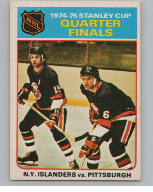1975-76 O-Pee-Chee #4 Quarter Finals Hockey Islanders/Penguins  V103894 Image 1