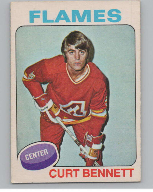 1975-76 O-Pee-Chee #8 Curt Bennett Hockey Atlanta Flames  V103896 Image 1