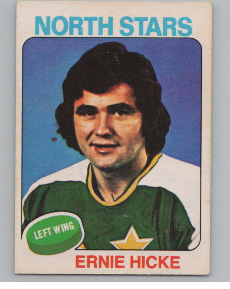 1975-76 O-Pee-Chee #71 Ernie Hicke Hockey Minnesota North Stars  V103918 Image 1