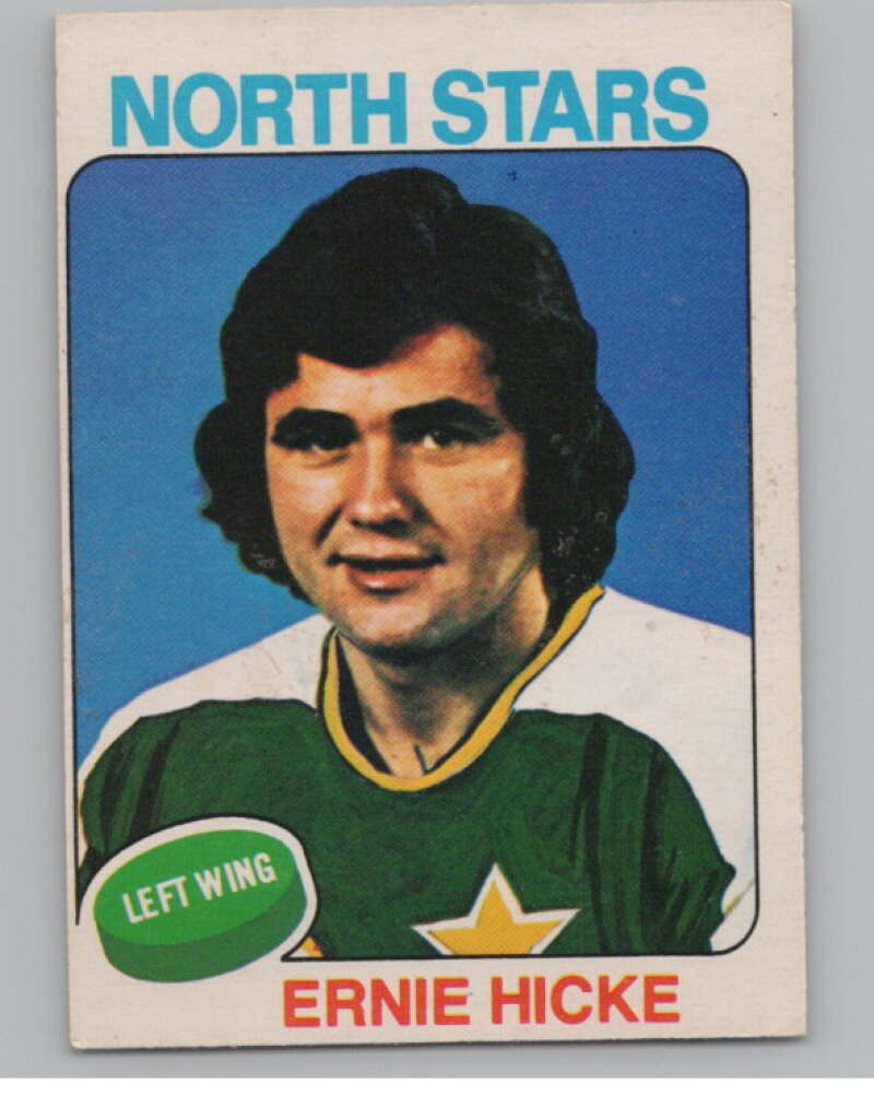 1975-76 O-Pee-Chee #71 Ernie Hicke Hockey Minnesota North Stars  V103919 Image 1