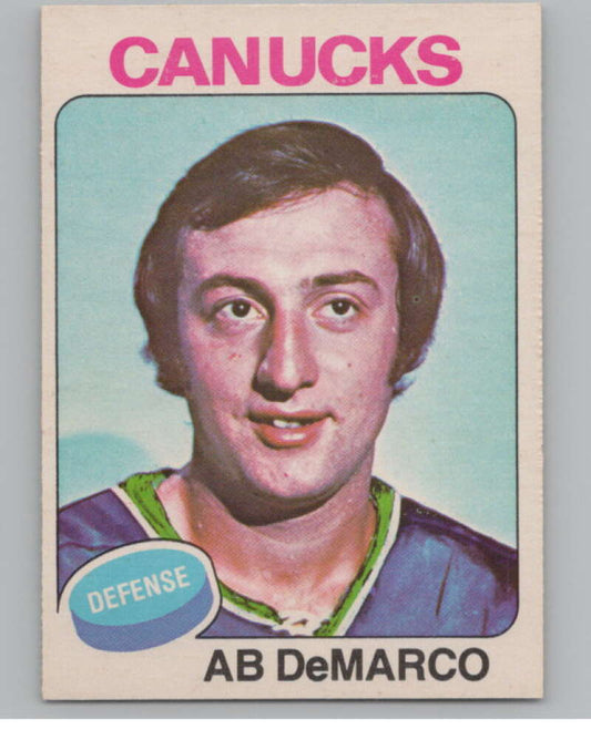 1975-76 O-Pee-Chee #78 Ab DeMarco Hockey Vancouver Canucks  V103923 Image 1