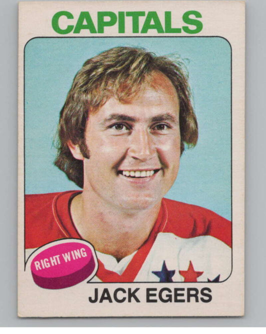 1975-76 O-Pee-Chee #134 Jack Egers Hockey Washington Capitals  V103931 Image 1