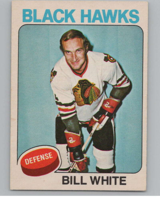 1975-76 O-Pee-Chee #157 Bill White Hockey Chicago Blackhawks  V103938 Image 1