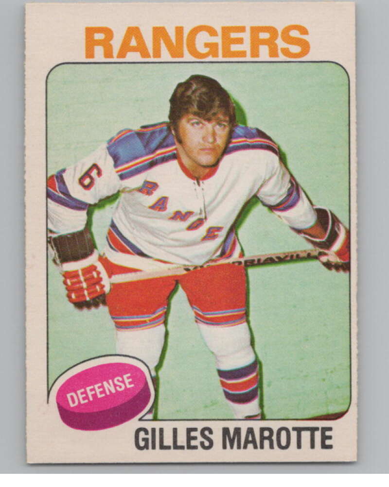 1975-76 O-Pee-Chee #164 Gilles Marotte Hockey New York Rangers  V103942 Image 1