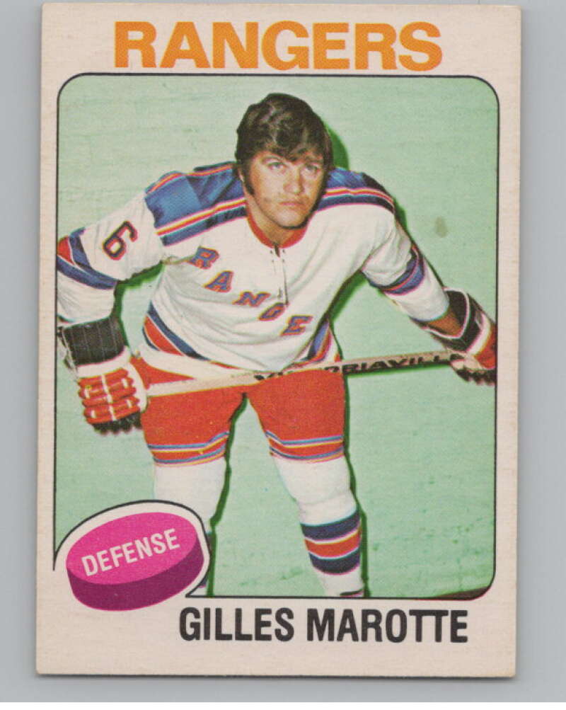 1975-76 O-Pee-Chee #164 Gilles Marotte Hockey New York Rangers  V103943 Image 1