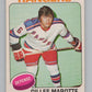 1975-76 O-Pee-Chee #164 Gilles Marotte Hockey New York Rangers  V103945 Image 1