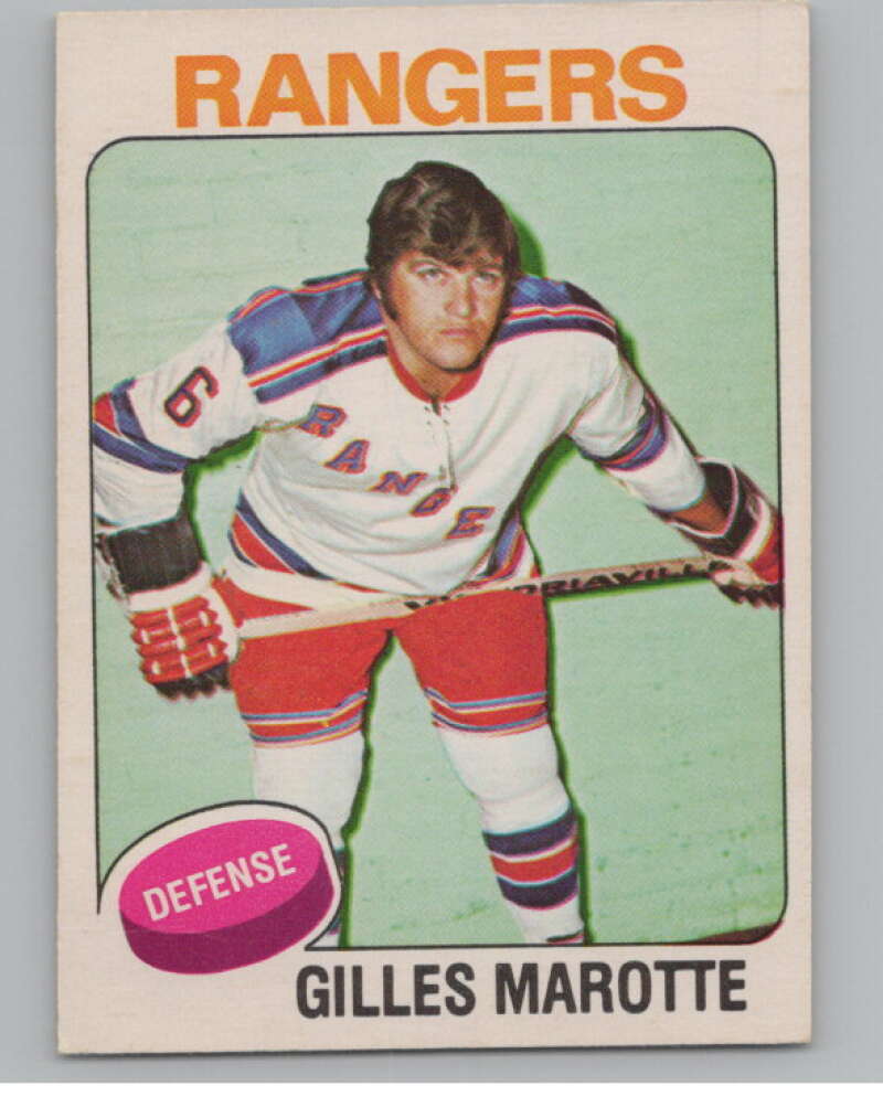 1975-76 O-Pee-Chee #164 Gilles Marotte Hockey New York Rangers  V103945 Image 1