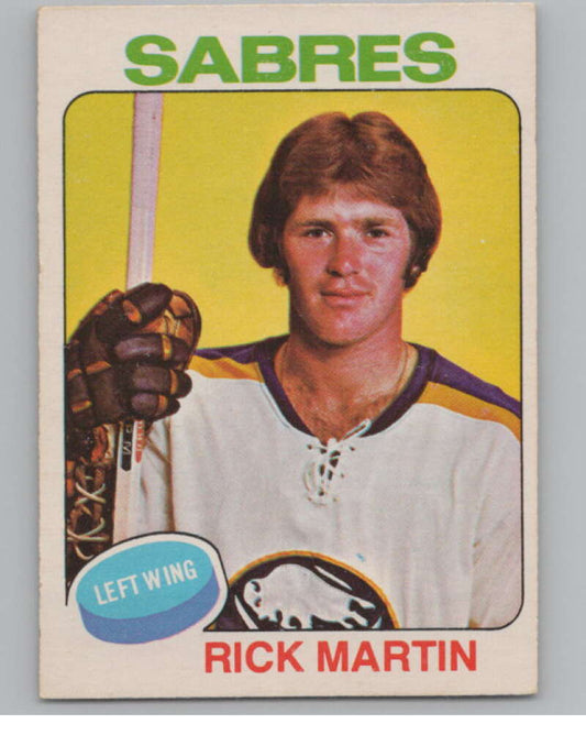 1975-76 O-Pee-Chee #175 Rick Martin Hockey Buffalo Sabres  V103948 Image 1