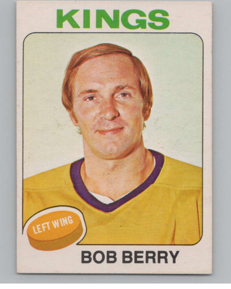 1975-76 O-Pee-Chee #196 Bob Berry Hockey Los Angeles Kings  V103954 Image 1