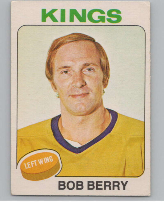 1975-76 O-Pee-Chee #196 Bob Berry Hockey Los Angeles Kings  V103955 Image 1