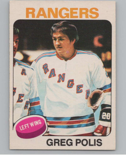 1975-76 O-Pee-Chee #201 Greg Polis Hockey New York Rangers  V103957 Image 1