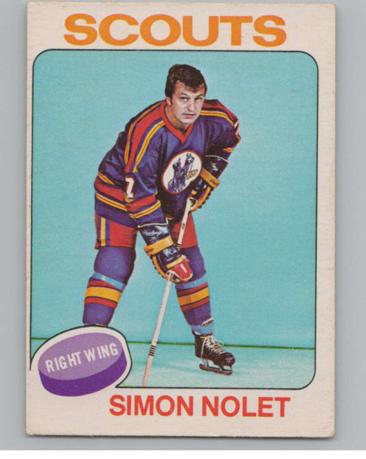 1975-76 O-Pee-Chee #220 Simon Nolet Hockey Kansas City Scouts  V103961 Image 1