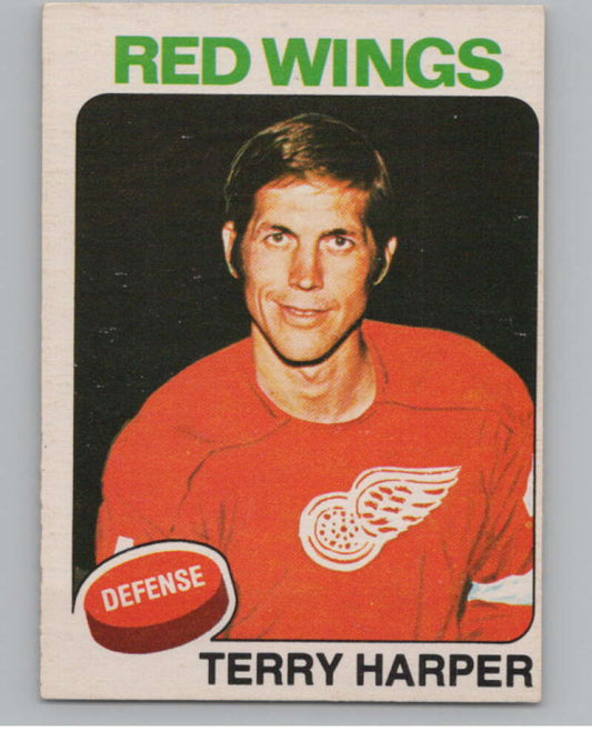 1975-76 O-Pee-Chee #255 Terry Harper Hockey Detroit Red Wings  V103979 Image 1