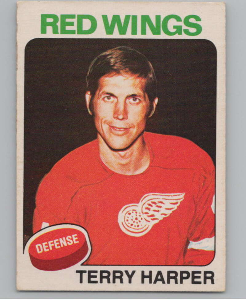 1975-76 O-Pee-Chee #255 Terry Harper Hockey Detroit Red Wings  V103980 Image 1