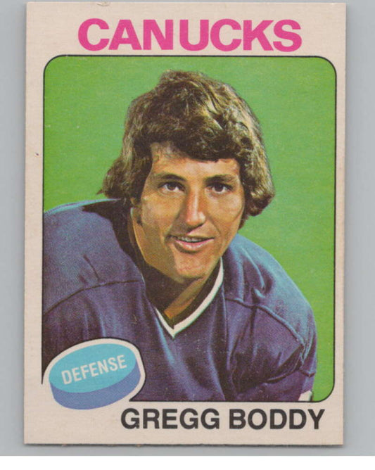 1975-76 O-Pee-Chee #285 Gregg Boddy Hockey Vancouver Canucks  V103993 Image 1