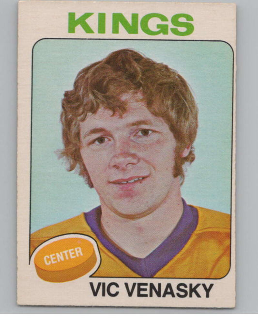 1975-76 O-Pee-Chee #312 Vic Venasky Hockey Los Angeles Kings  V103998 Image 1
