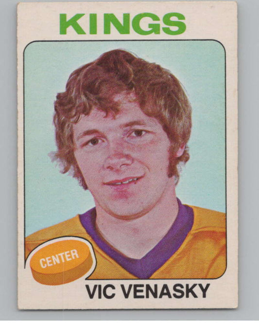 1975-76 O-Pee-Chee #312 Vic Venasky Hockey Los Angeles Kings  V103999 Image 1