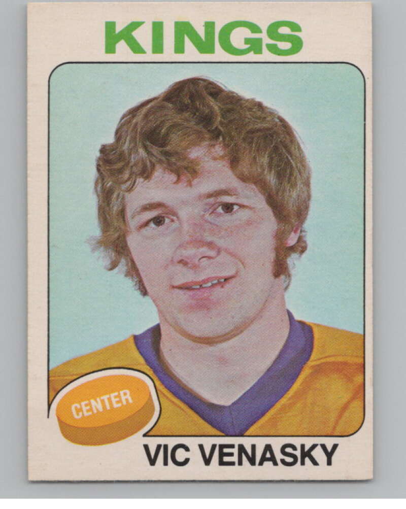 1975-76 O-Pee-Chee #312 Vic Venasky Hockey Los Angeles Kings  V104000 Image 1