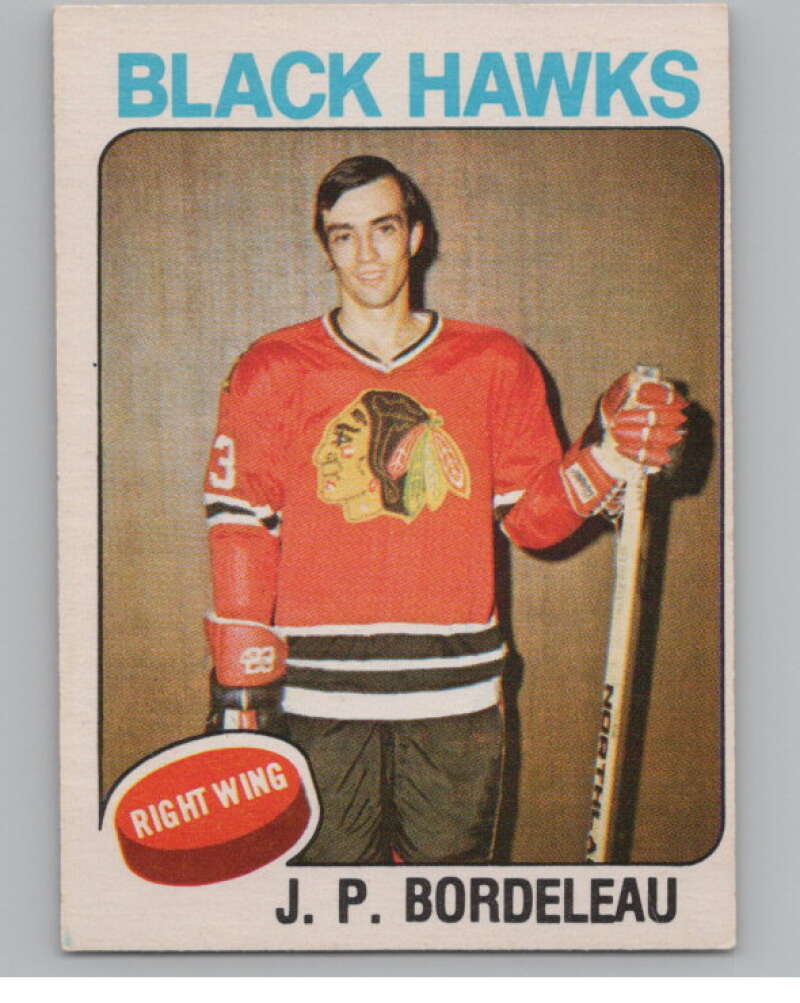1975-76 O-Pee-Chee #369 J.P. Bordeleau Hockey Chicago Blackhawks  V104033 Image 1
