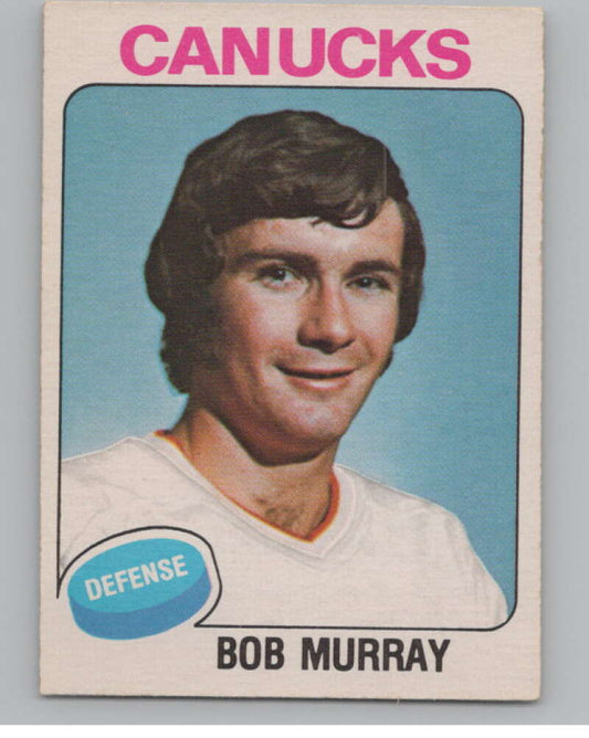 1975-76 O-Pee-Chee #386 Bob Murray Hockey Vancouver Canucks  V104040 Image 1