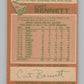 1978-79 O-Pee-Chee #31 Curt Bennett  Hockey St. Louis Blues  V104045 Image 2