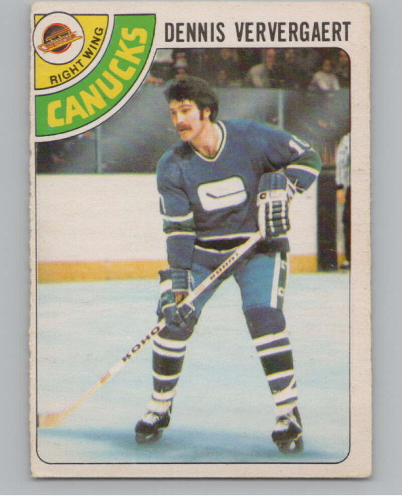1978-79 O-Pee-Chee #52 Dennis Ververgaert  Hockey Canucks  V104048 Image 1