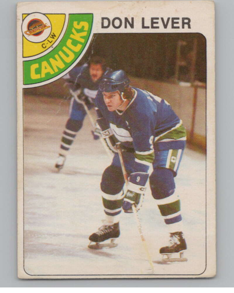 1978-79 O-Pee-Chee #86 Don Lever  Hockey Vancouver Canucks  V104054 Image 1