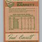 1978-79 O-Pee-Chee #185 Fred Barrett  Hockey Minnesota North Stars  V104082 Image 2