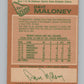 1978-79 O-Pee-Chee #221 Dave Maloney  Hockey New York Rangers  V104086 Image 2
